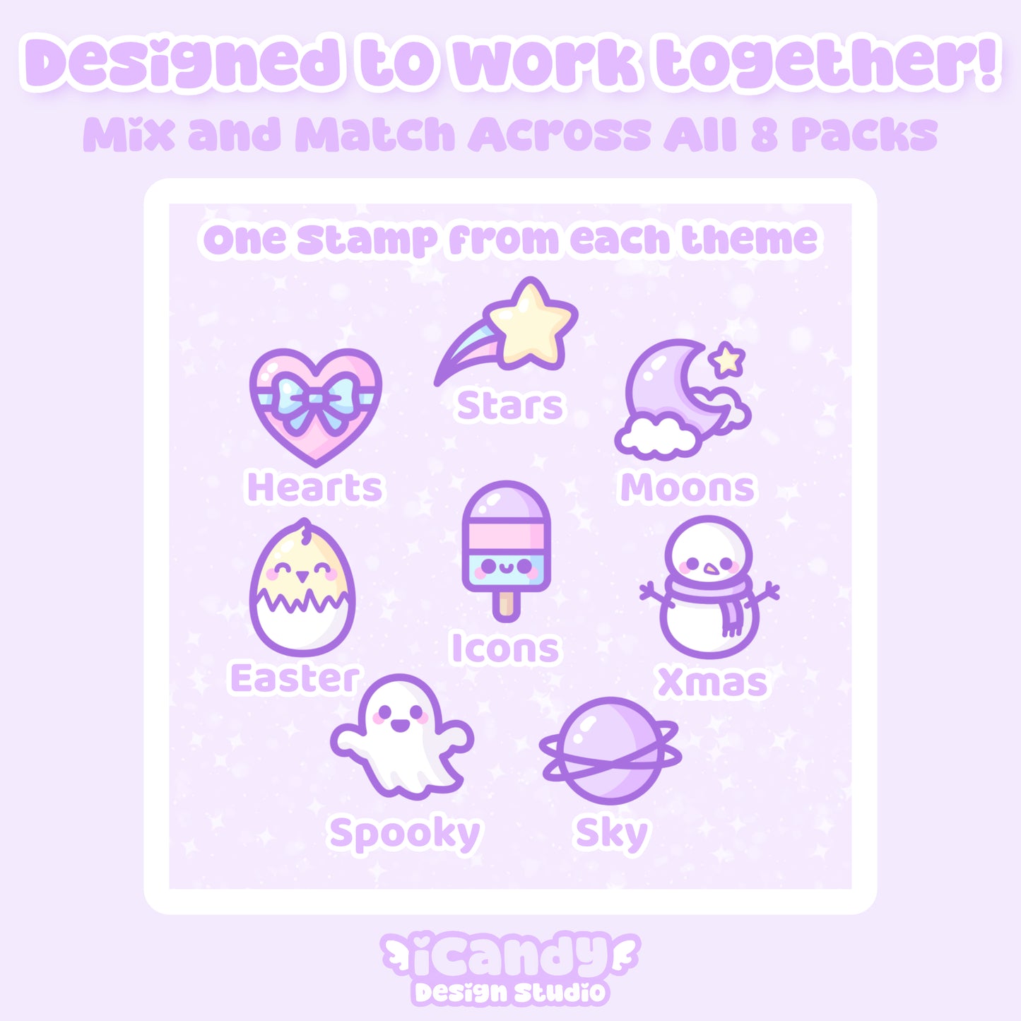 The Ultimate iCandy Mega Bundle for Procreate- 320 Cute Digital Stamps