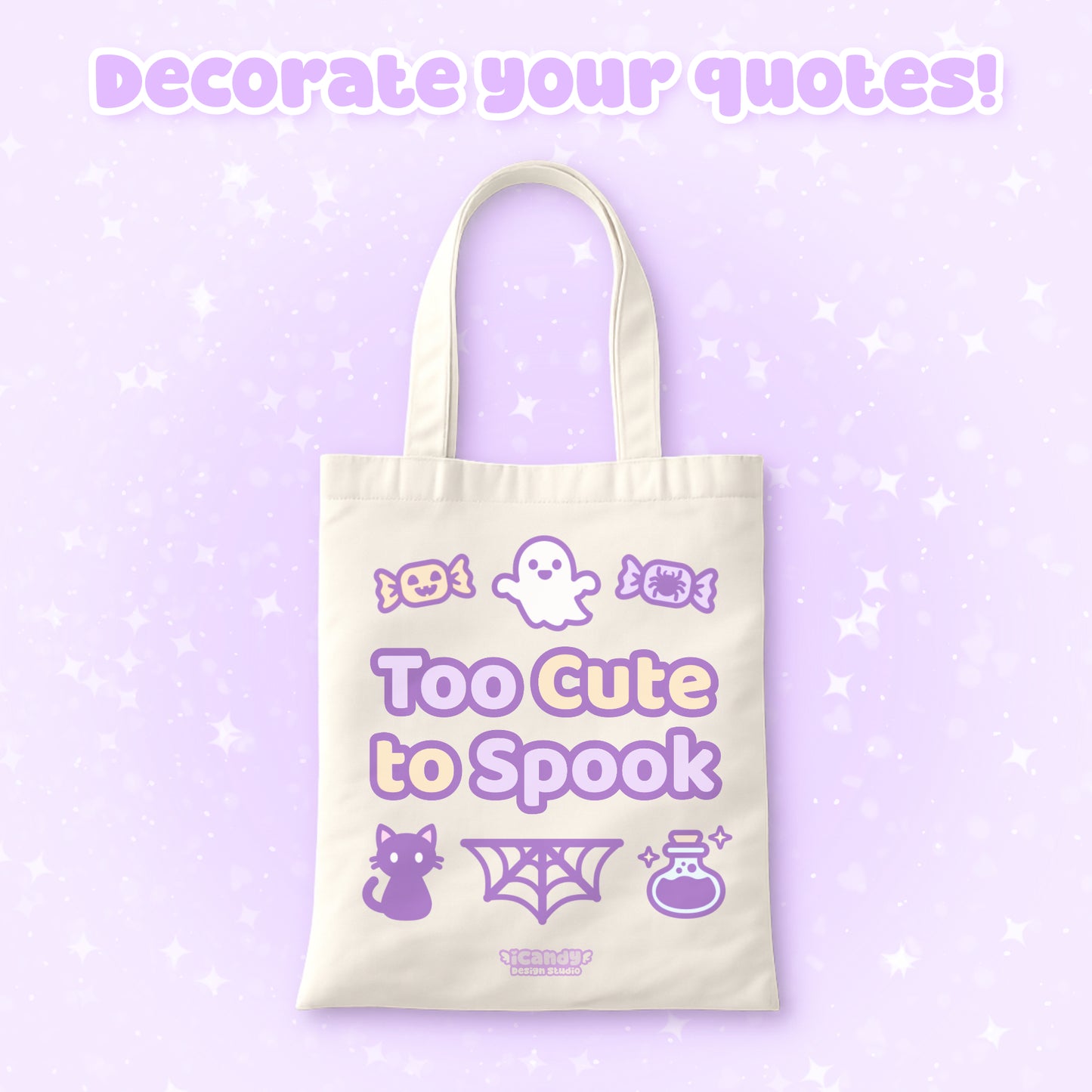 Kawaii Spooky Procreate Stamp Brush Set - 40 Cute Digital Stamps